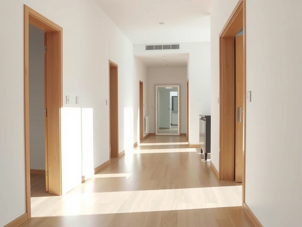 Čistá chodba v pražském bytě